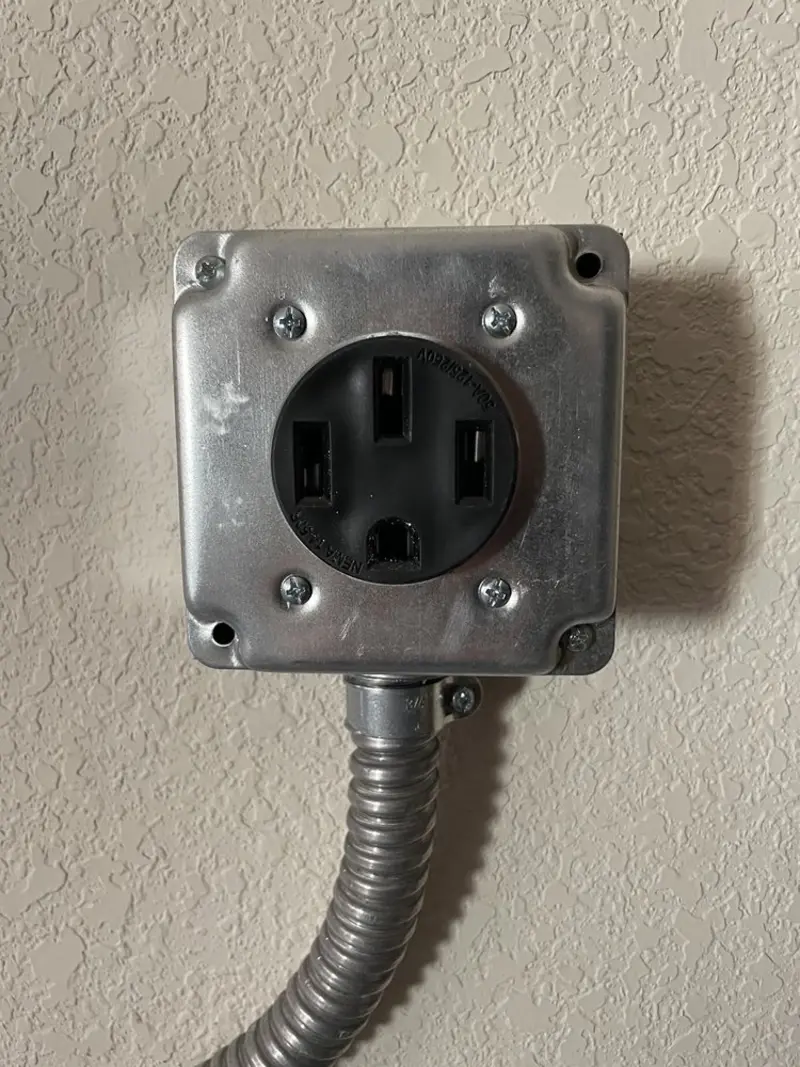 NEMA 14-50 outlet installed for Smart Home Electrical in Gilberts